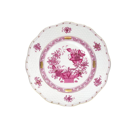 Herend Indian Flower Pink Dessert Plate 19cm