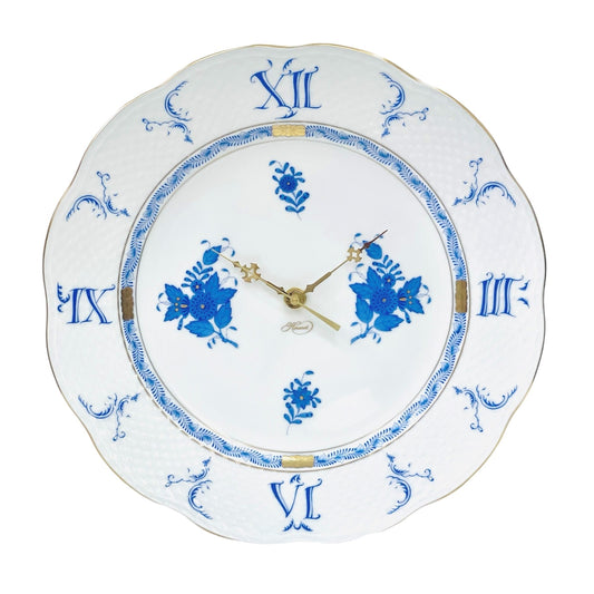 Herend Apponyi Blue Wall Clock