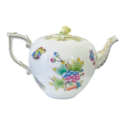 Herend Queen Victoria Teapot with Yellow Rose knob
