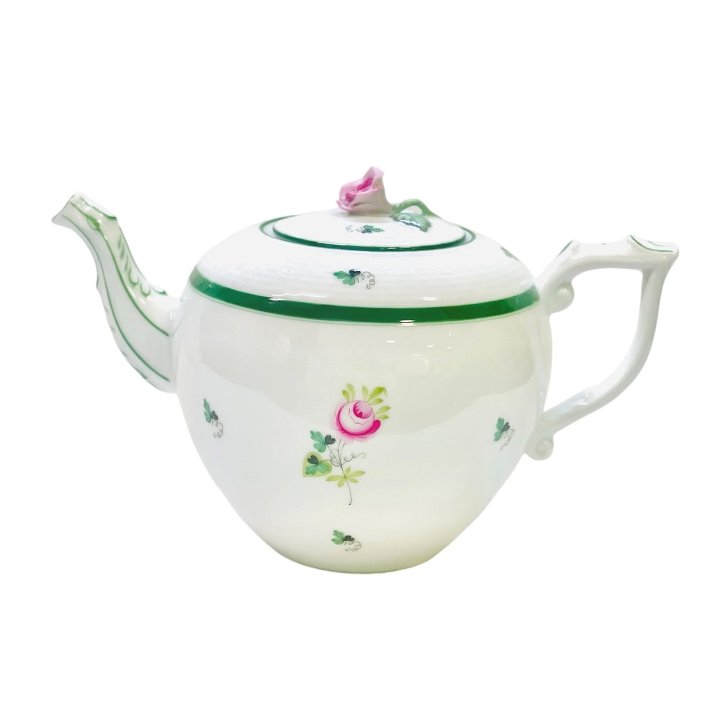 Herend Vienna Rose Teapot with Lemon knob