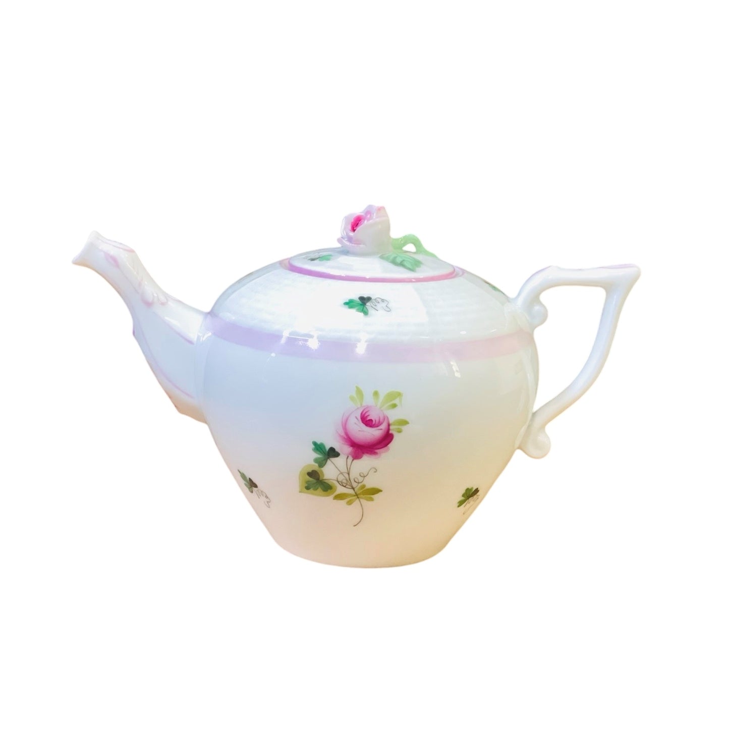 Herend Vienna Rose Pink Mini Teapot