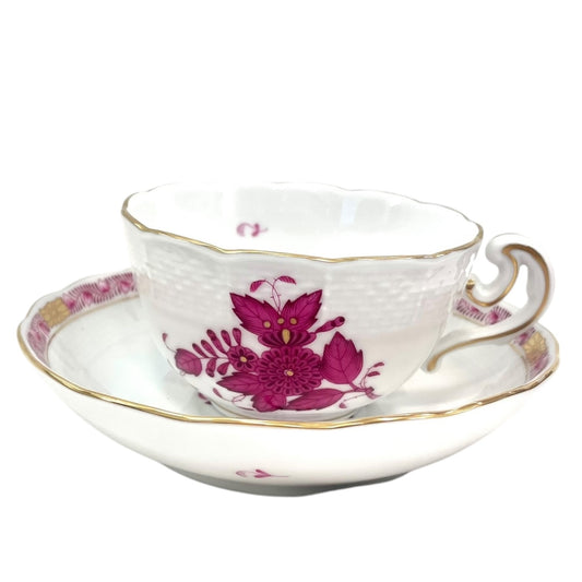 Herend Apponyi Pink Teacup and Saucer