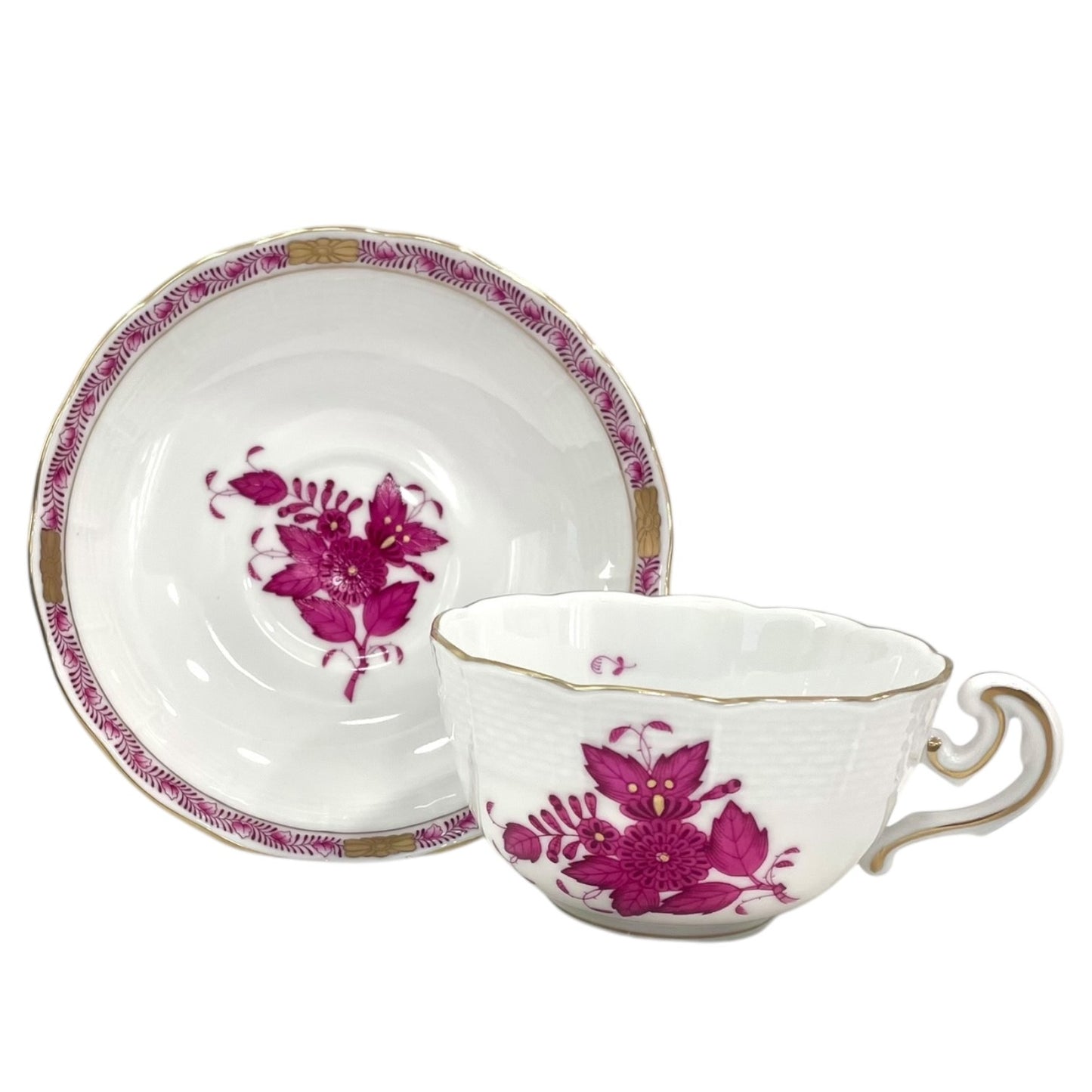 Herend Apponyi Pink Teacup and Saucer