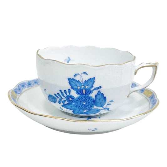 Herend Apponyi Blue Teacup and Saucer