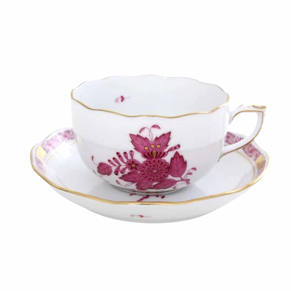 Herend Apponyi Pink Teacup and Saucer