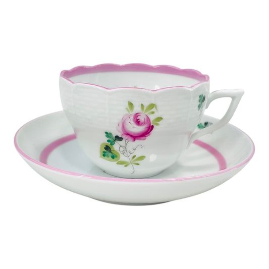 Herend Vienna Rose Pink Teacup and Saucer 220cc