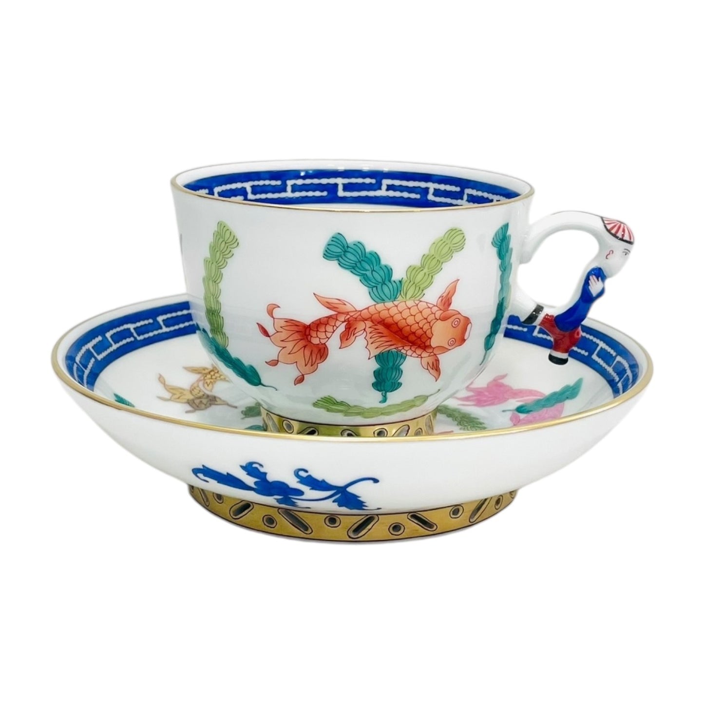 Herend Poisson Teacup & Saucer