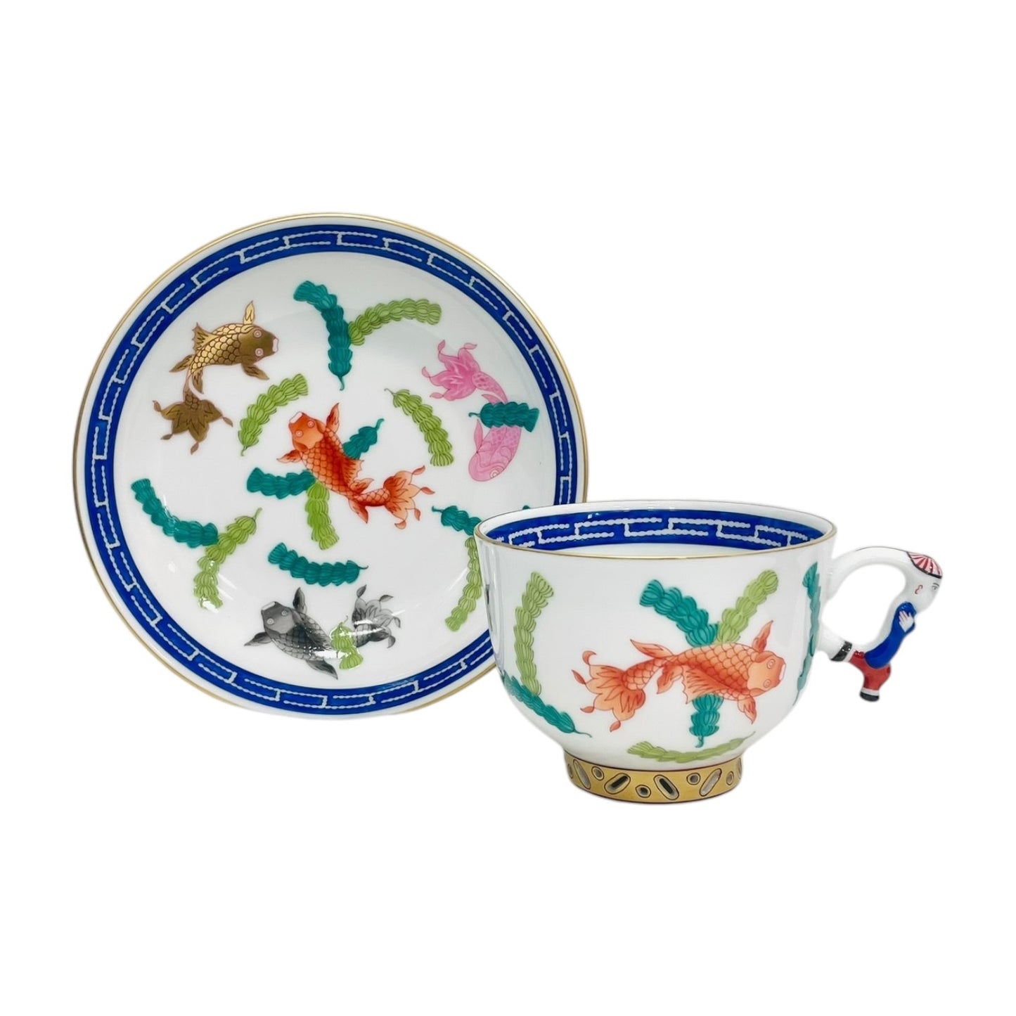 Herend Poisson Teacup & Saucer