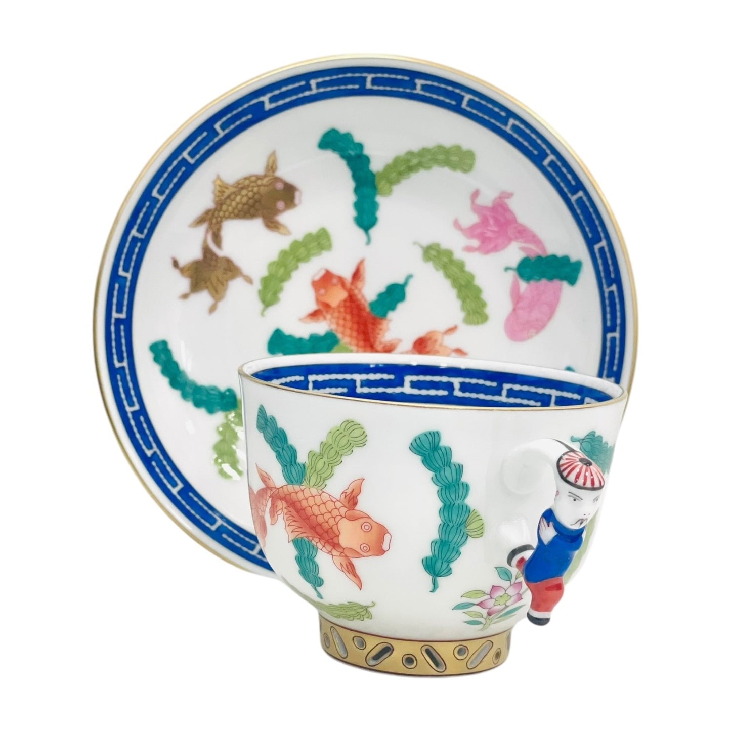 Herend Poisson Teacup & Saucer