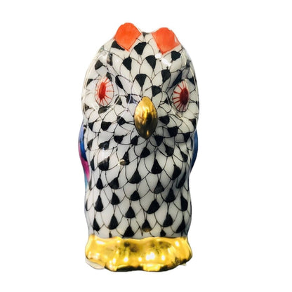 Herend Miniature Owl Fishnet Figurine