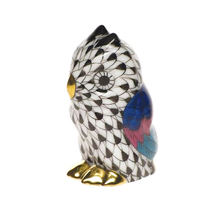 Herend Miniature Owl Fishnet Figurine