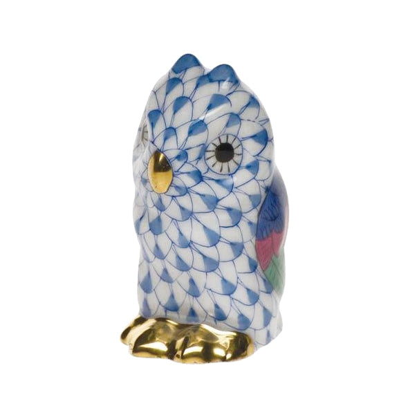 Herend Miniature Owl Fishnet Figurine