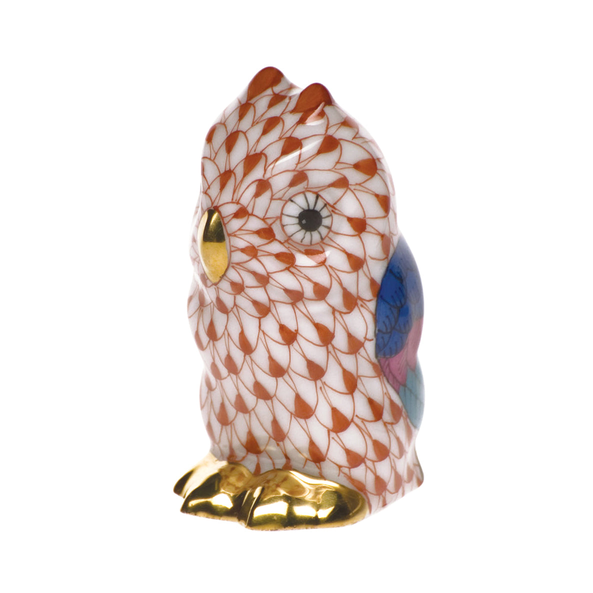 Herend Miniature Owl Fishnet Figurine