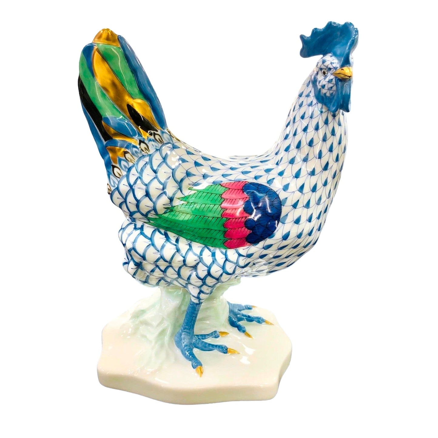 Herend Hen, Standing Fishnet Figurine