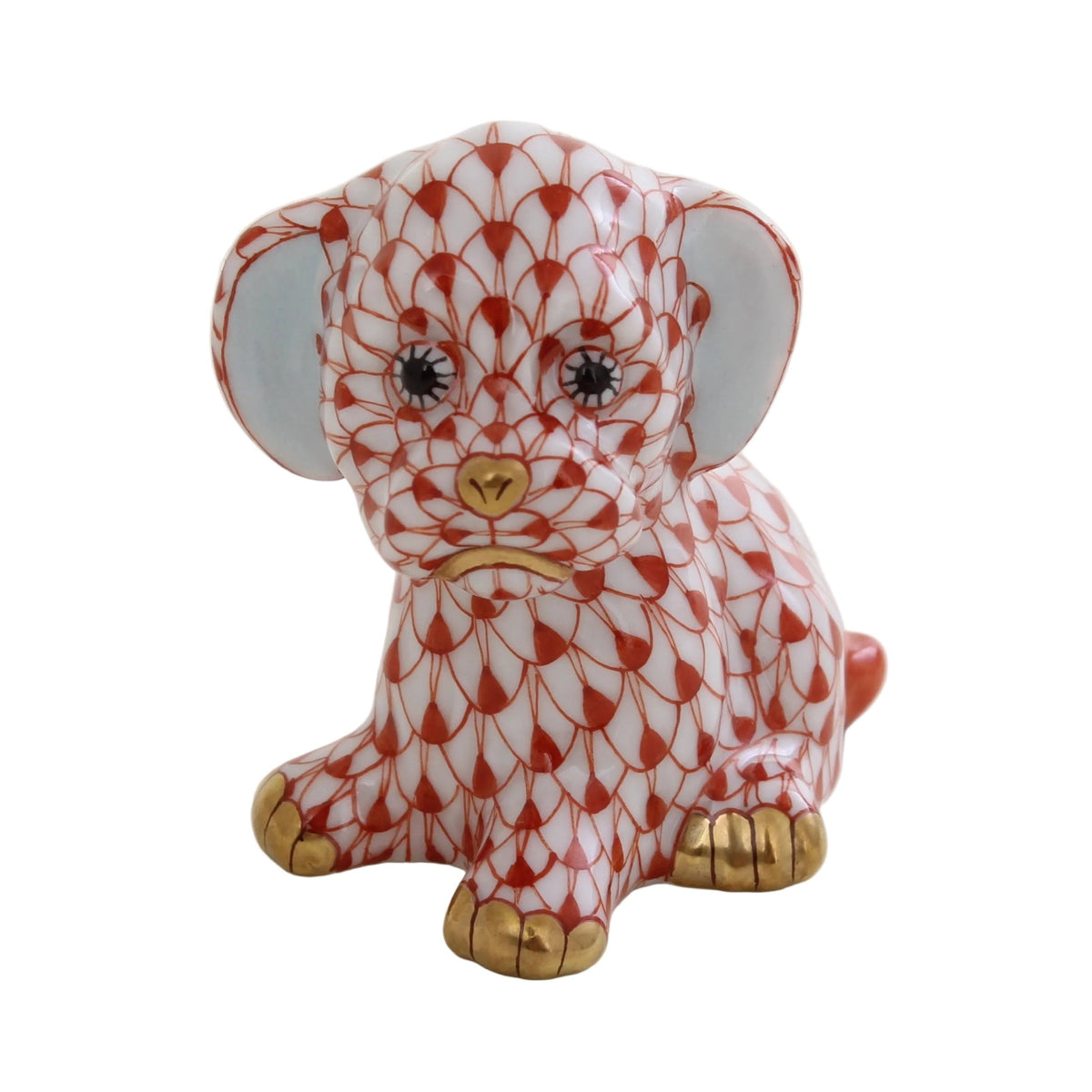 Herend Zoo Dog Fishnet Figurine