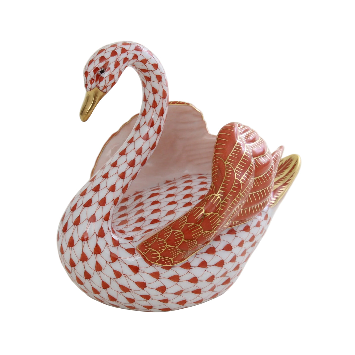 Herend Swan Fishnet Figurine