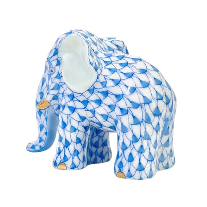 Herend Miniture Elephant Fishnet Figurine