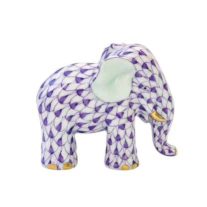 Herend Miniture Elephant Fishnet Figurine