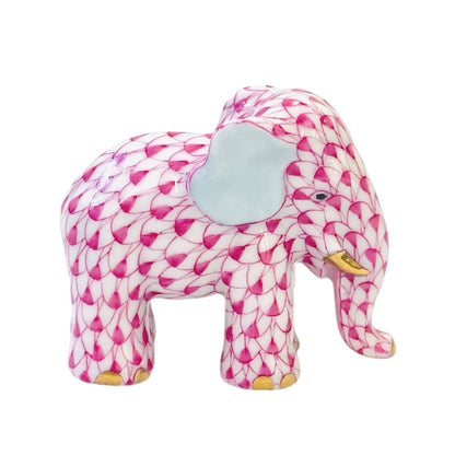 Herend Mini Elephant Fishnet Figurine