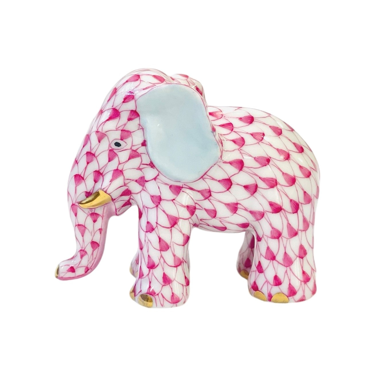 Herend Miniture Elephant Fishnet Figurine