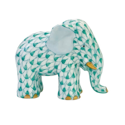 Herend Miniture Elephant Fishnet Figurine