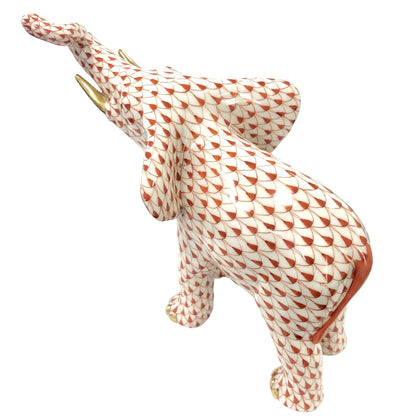 Herend Mother Elephant Fishnet Figurine