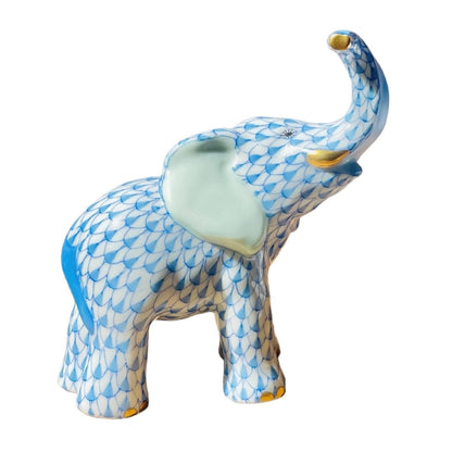 Herend Baby Elephant Fishnet Figurine