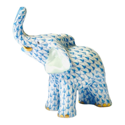 Herend Baby Elephant Fishnet Figurine