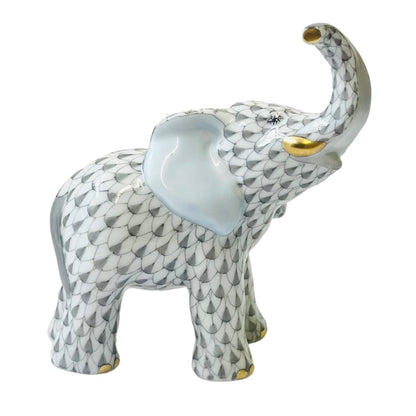 Herend Baby Elephant Fishnet Figurine