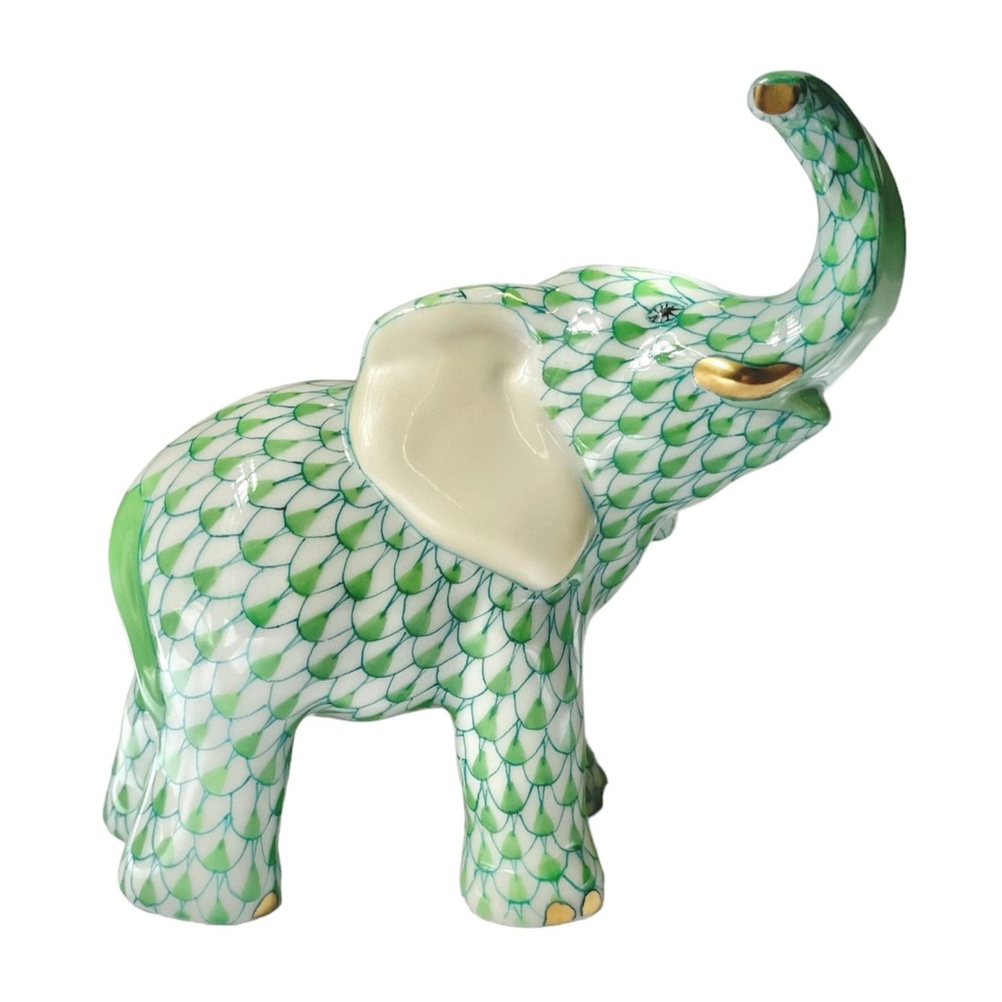 Herend Baby Elephant Fishnet Figurine