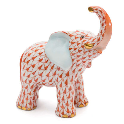 Herend Baby Elephant Fishnet Figurine