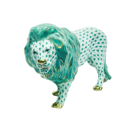 Herend Standing Lion Fishnet Figurine