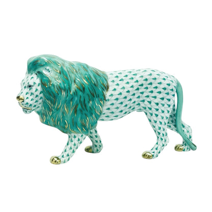 Herend Standing Lion Fishnet Figurine