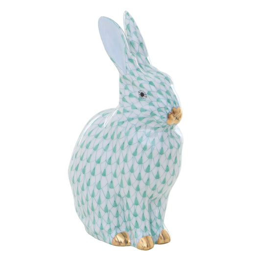 Herend Rabbit Sitting Up Fishnet Figurine