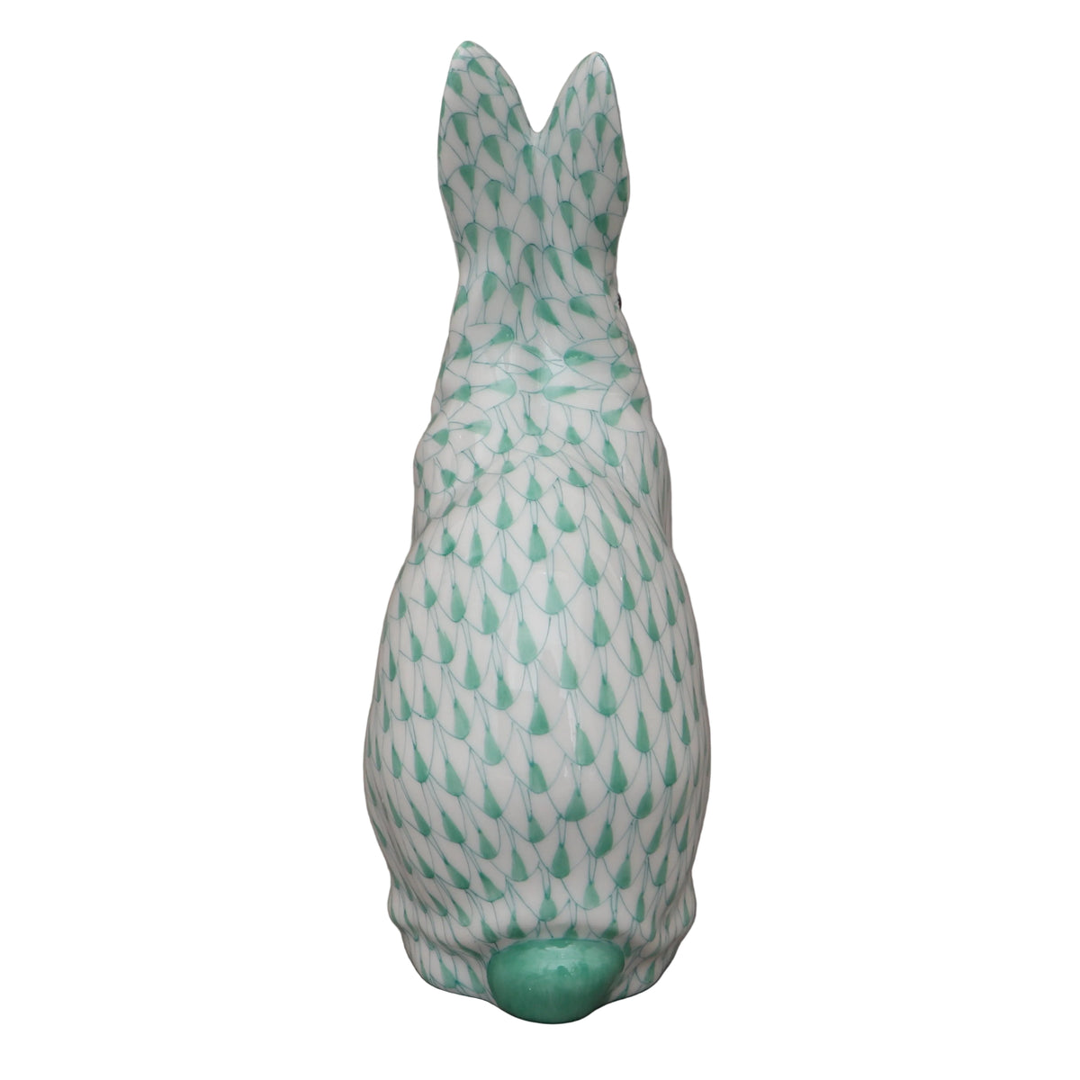 Herend Rabbit Sitting Up Fishnet Figurine