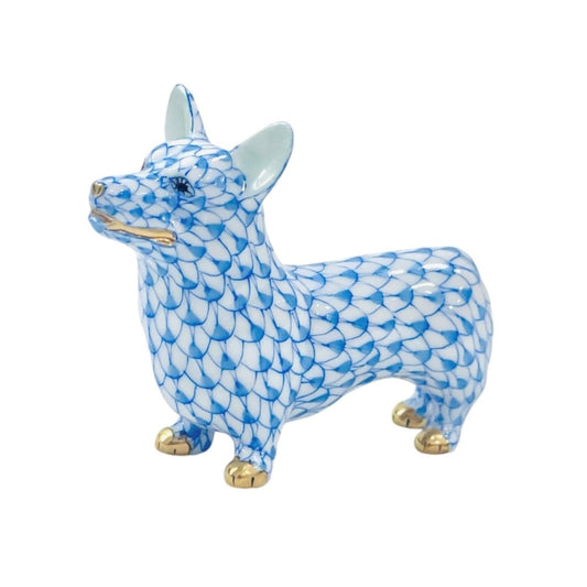 Herend Corgie Fishnet Figurine