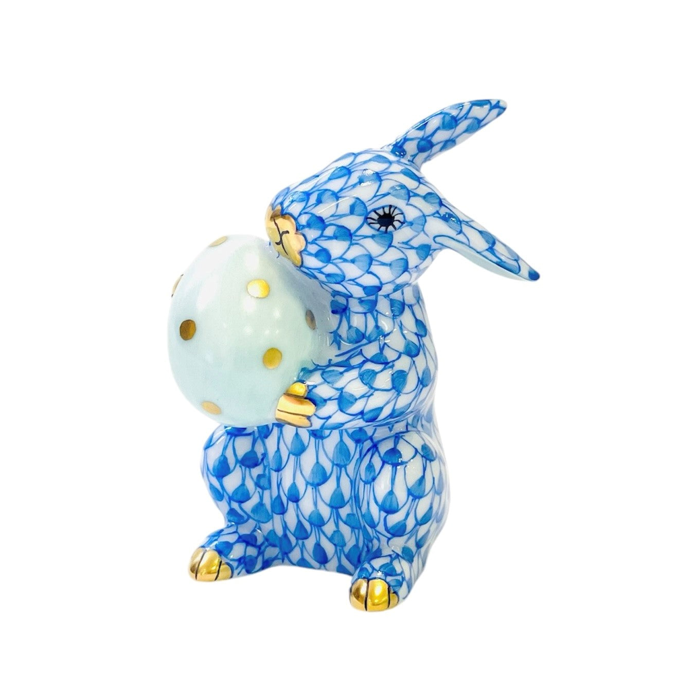 Herend Easter Bunny Fishnet Figurine