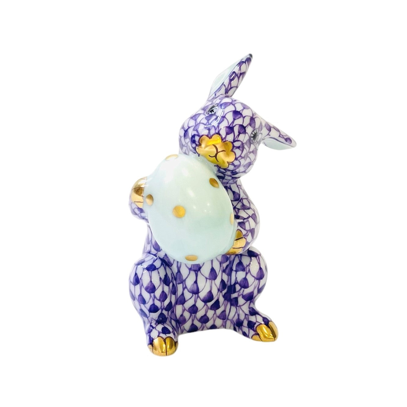 Herend Easter Bunny Fishnet Figurine