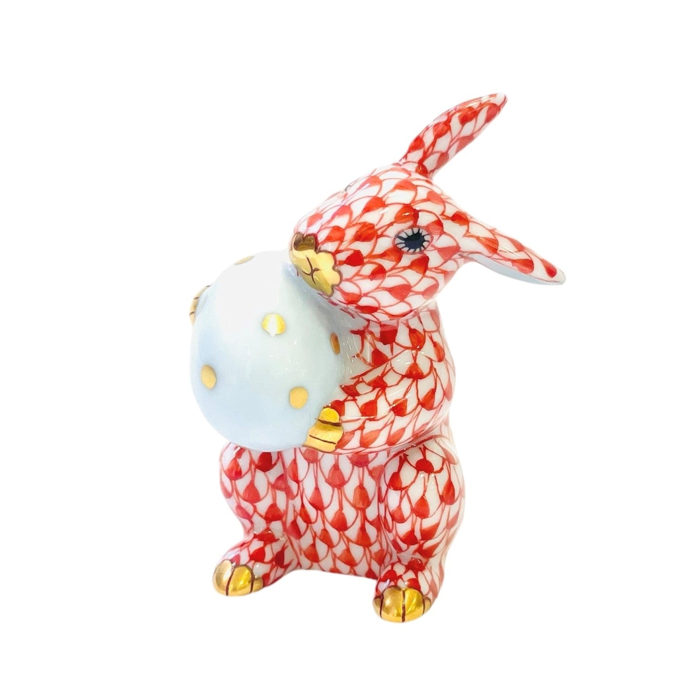 Herend Easter Bunny Fishnet Figurine