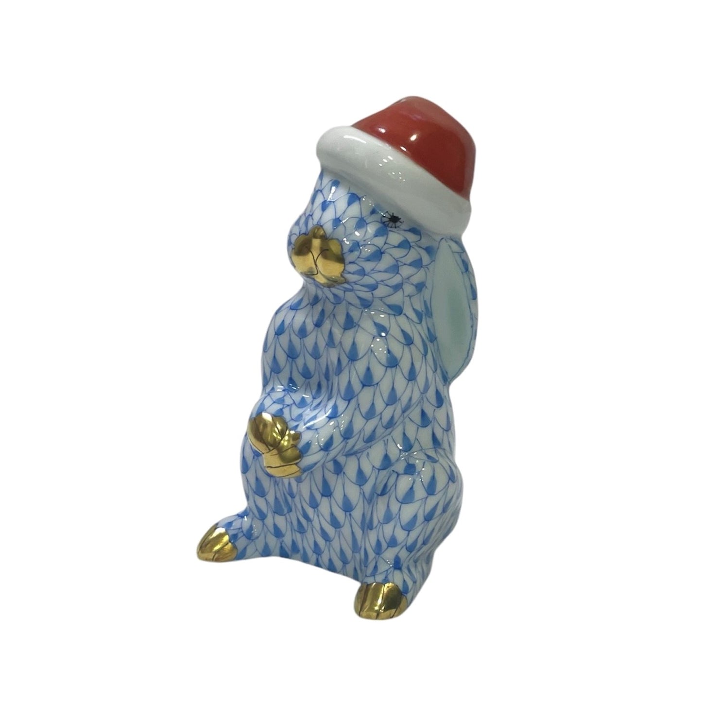 Herend Christmas Bunny Fishnet Figurine