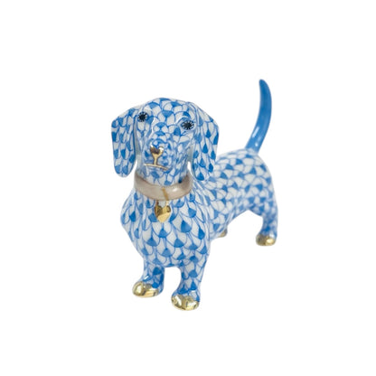 Herend Dachshund Fishnet Figurine