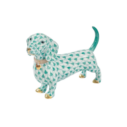 Herend Dachshund Fishnet Figurine