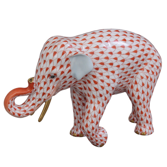 Herend Asian Elephant Fishnet Figurine
