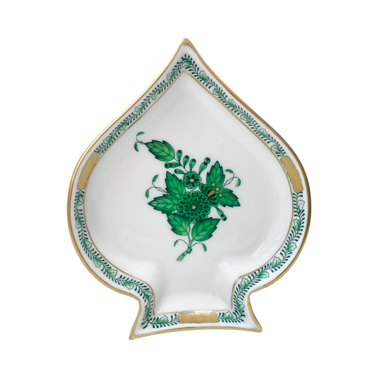 Herend Apponyi Green Small Diamond-shaped Dish