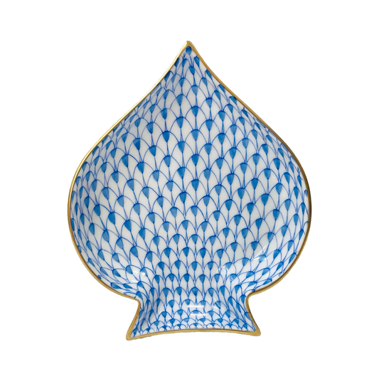 Herend Blue Fishnet Small Diamond-shaped Dish