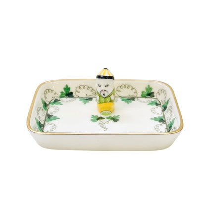 Herend Parsley Little Dish with Mandarin Man