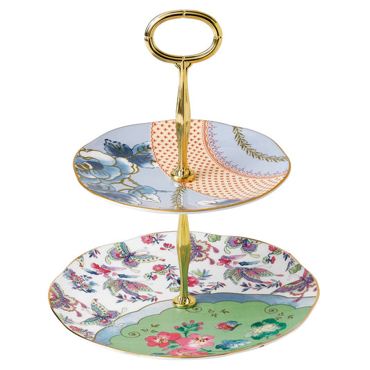 Wedgwood Butterfly Bloom 2 Tier Cake Stand