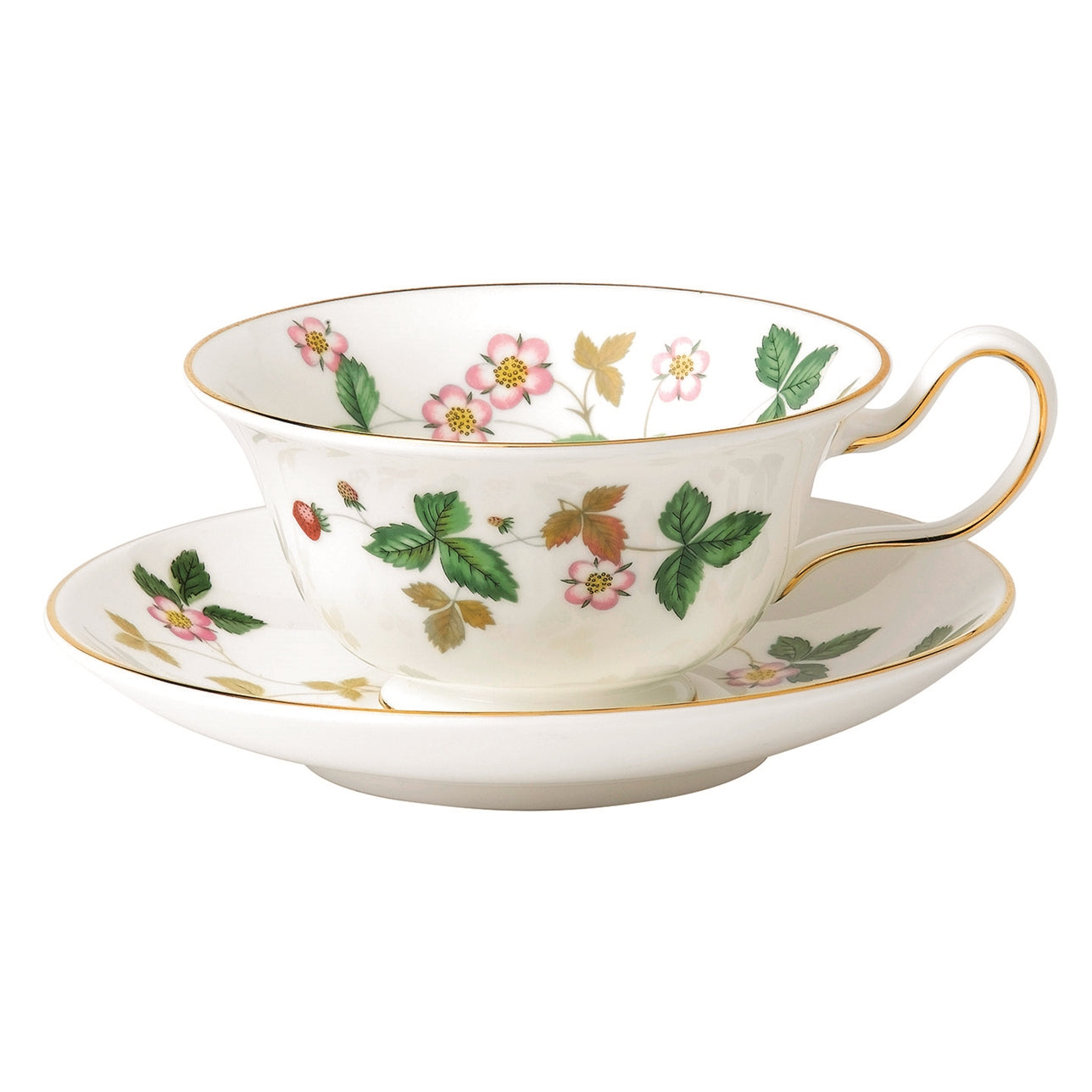 Wedgwood Wild Strawberry Teacup & Saucer Peony