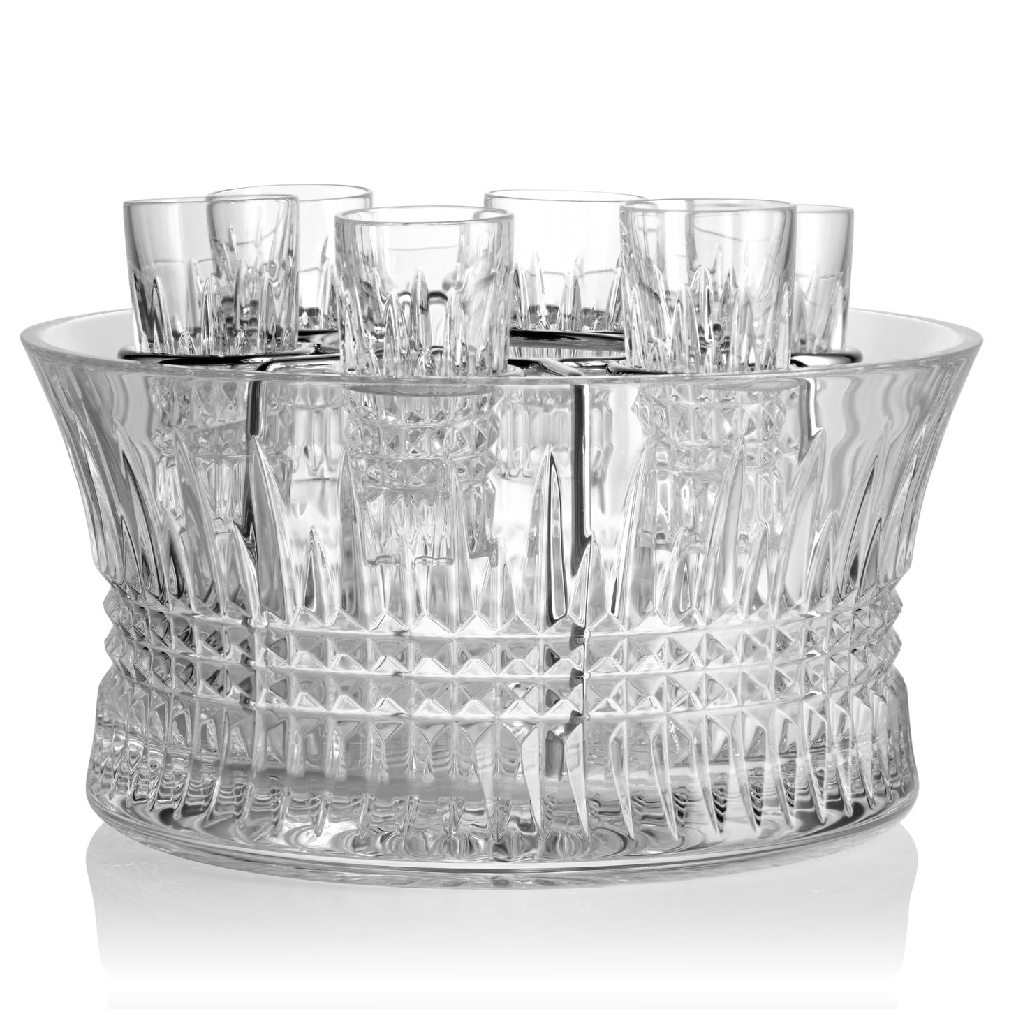 Waterford Crystal Lismore Diamond 7 Piece Vodka Chill Set