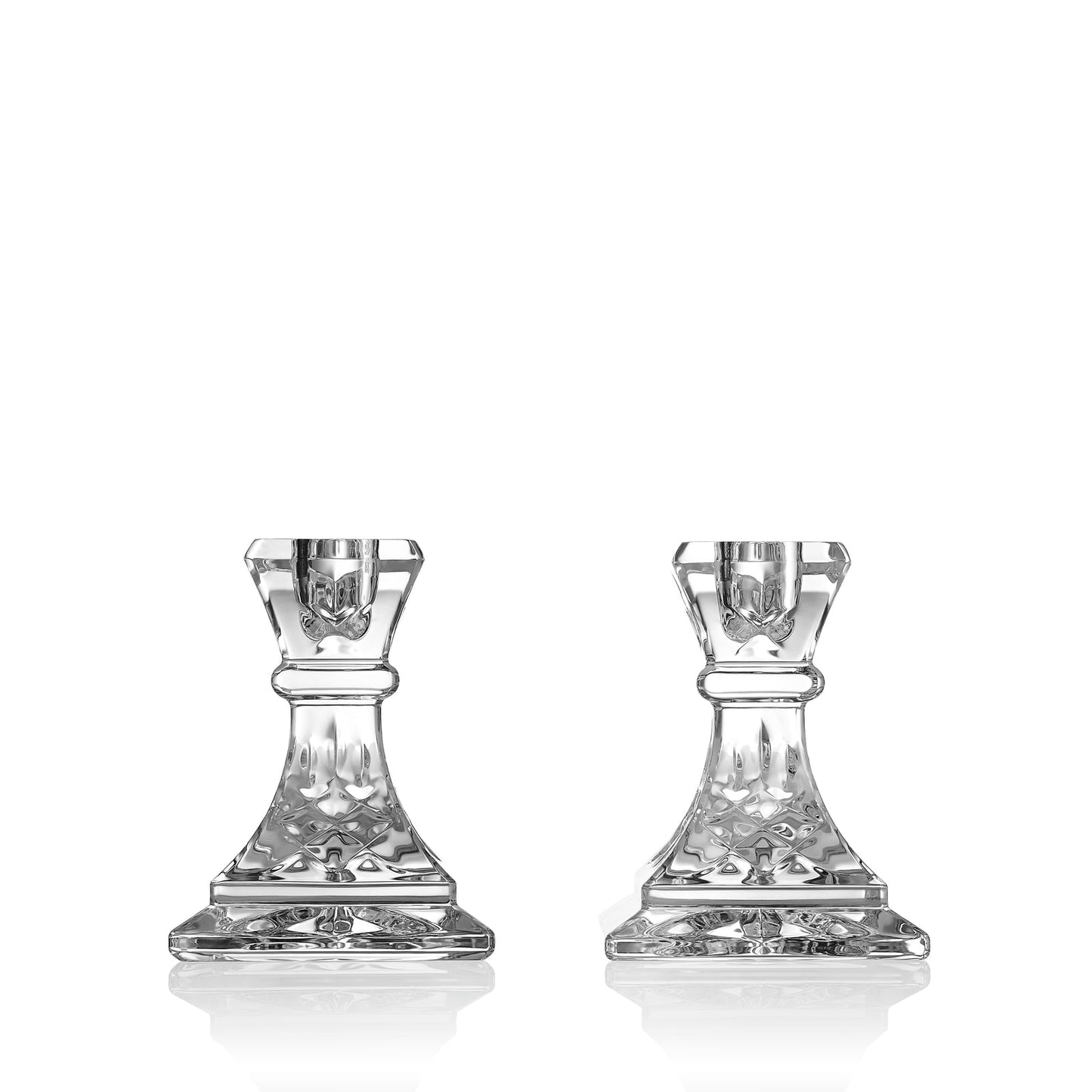 Waterford Crystal Giftology Lismore Candlestick 10cm, Set of 2